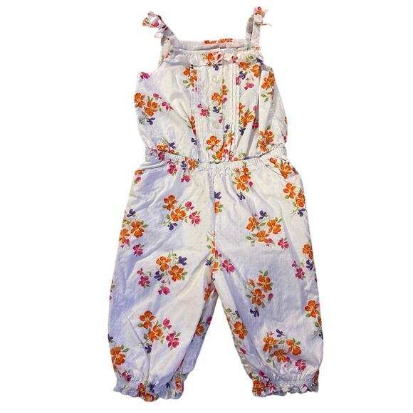 Janie and Jack Other - Janie and Jack Size 3 3T Floral One Piece Outfit Ruffled FLAWS